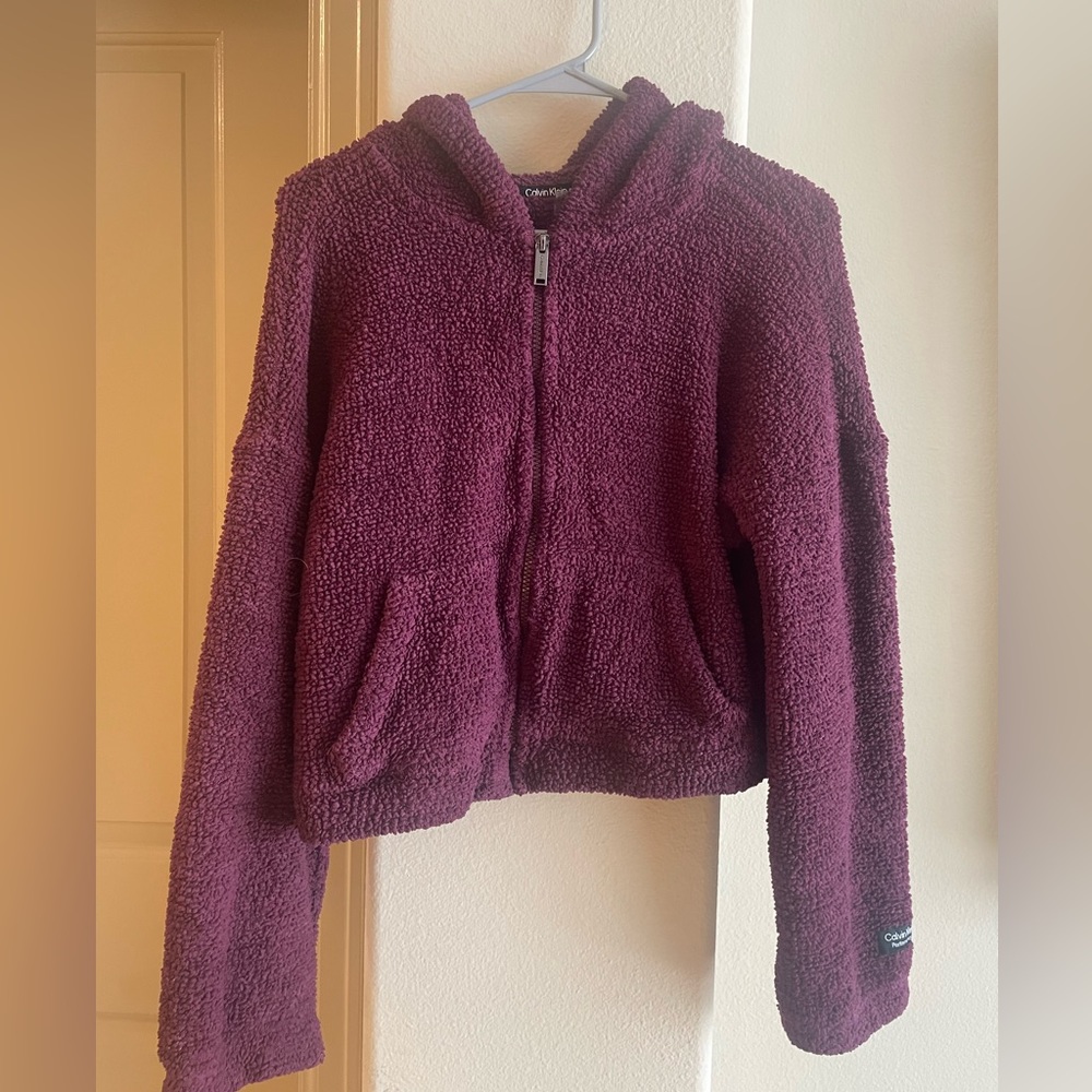 Calvin Klein Maroon zip up